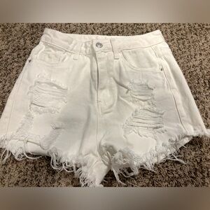 Woman’s white shorts